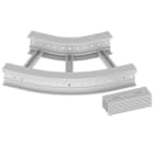 Unex - Coude plat 45° 135x500 R300 gris RAL7035 U23X - Livré avec 4 pièces de jonction