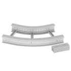 Unex - Coude plat 45° 135x500 R600 gris RAL7035 U23X - Livré avec 4 pièces de jonction