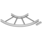 Unex - Coude plat 90° 85x600 R300 gris RAL7035 U23X - Livré avec 4 pièces de jonction