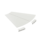 Unex - Couvercle coude plat 45° L600 R300 gris RAL7035 U23X