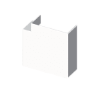 Unex - Angle plat blanc RAL9010 40x60 U24X