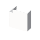 Unex - Angle plat blanc RAL9010 60X60 U24X