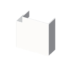 Unex - Angle plat blanc RAL9010 60x130 U24X
