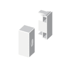 Unex - Embout de fermeture blanc RAL9010 10x22 U24X