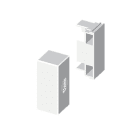 Unex - Embout de fermeture blanc RAL9010 20x50 U42X sans halogènes