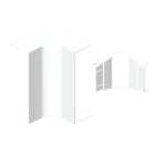 Unex - Angle intérieur blanc RAL9010 50x80 U24X