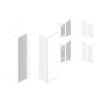 Unex - Angle interieur goulotte 2cv blanc RAL9010 50x170 U24X