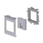 Unex - Plastron droit 1 RJ45 couleur alu 80 U24X