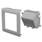 Unex - Plastron incliné 2 RJ45 couleur alu 65 U24X