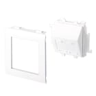 Unex - Plastron incliné 2 RJ45 blanc RAL9010 65 U24X