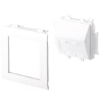 Unex - Plastron incliné 2 RJ45 blanc RAL9010 80 U24X