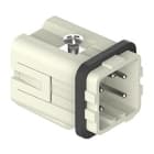 Ilme - Insert mâle à lame de pression 4P+T 10A 400V - gabarit 21.21