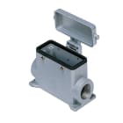 Ilme - Embase saillie haut profil 4 pivots 2PG21 + couvercle alu gabarit 77.27