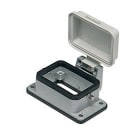 Ilme - Embase encastrée 2 pivots + couvercle plastique gabarit 44.27