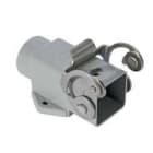 Ilme - Embase alu coudée fermé 1 levier inox gabarit 21.21