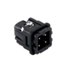 Ilme - Insert mâle 3P+T 10A 250V noir gabarit 21.21
