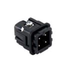 Ilme - Insert mâle 3P+T 10A 250V noir gabarit 21.21
