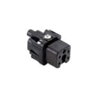 Ilme - Insert mâle à visser 4P+T 10A 250V noir gabarit 21.21