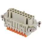 Ilme - Insert femelle 16P+T 16A 500V gabarit 77.27 numéroté de 17 à 32 - série SQUICH