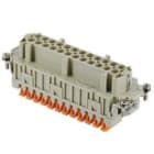 Ilme - Insert femelle 24P+T 16A 500V gabarit 104.27 numéroté de 25 à 48 - série SQUICH