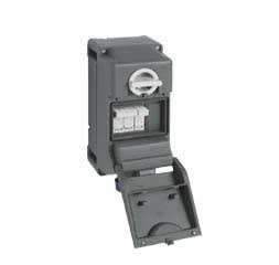 Ilme - Prise verrouillée 250V 16A 2P+T IP66/67 mil box - pf sectionnable
