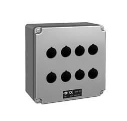 Ilme - Boîte aluminium 152x152x86 8 trous diam.22 avec 1 entrée de câble M25