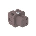 Ilme - Insert femelle 3 pôles+T 10A 250V raccordement à vis - série 180° C