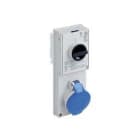 Ilme - Prise ver 220V 16A 2P+T IP44 thermoplastique + sup. fus.