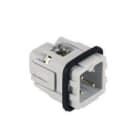 Ilme - Insert mâle à visser 3P+T 10A 250V gabarit 21.21 série JEI