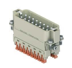 Ilme - Insert mâle SQUICH 16P+T 16A 250V gabarit 66.16 numéroté de 17 à 32