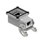 Ilme - Embase Encatrée Coudée RJ45 Femelle-Femelle Cat 5 - Levier Inox