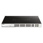Konni - D-Link Switch 19'' SMART+ 24 GE PoEat 193W + 4 Combo SFP