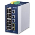 Konni - PlanetSwitch Indus L2+ 16 ports Giga PoE at 240W 2xSFP