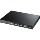 Konni - ZyxelSwitch 19" Smart 24 ports Giga POE + 4 Combo SFP