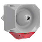 WERMA - Combiné Flash xénon & sirène 110dB - Série 441 - 9-60VDC - Rouge - Mural