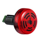 WERMA - Combiné Feu fixe & Buzzer 80dB - Série 450 - Rouge - 24VDC - Montage encastré