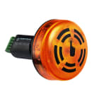 WERMA - Combiné Feu fixe & Buzzer 80dB - Série 450 - Orange - 24VDC - Montage encastré