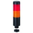 WERMA - Kompakt 37 - Col. lumineuse monobloc - 85dB - 24VAC/DC - Orange/Rouge