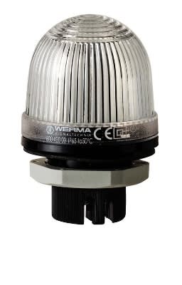 WERMA - Feu fixe - Série 801 - 24VAC/DC - Blanc - Montage encastré