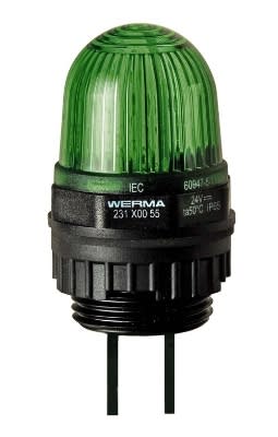 WERMA - Feu fixe - Série 231 - 24VDC - Vert Eco - Montage encastré