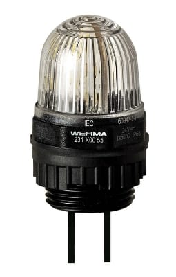 WERMA - Feu fixe - Serie 231 - 24VDC - Blanc Eco - Montage encastre