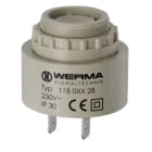 WERMA - Buzzer électronique 90dB - Série 118 - Son continu - 230VAC - Montage encastré