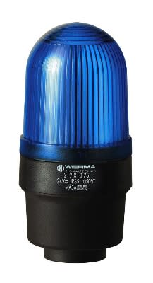 WERMA - Feu fixe - Serie 219 - 230VAC - Bleu - Montage sur tube