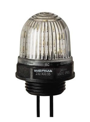 WERMA - Feu fixe - Série 230 - 115VAC - Blanc - Montage encastré