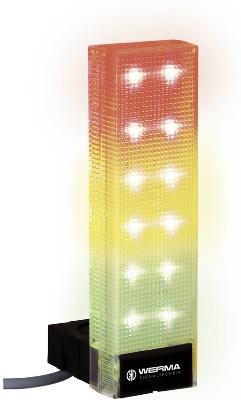 WERMA - VarioSIGN - Colonne lumineuse monobloc - Fixe - 85dB - 24VDC - Vert/Orange/Rouge