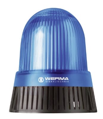 WERMA - Combiné Fixe/Flash/EVS 108dB - Série 431 - 24VAC/DC - Bleu - Montage à plat