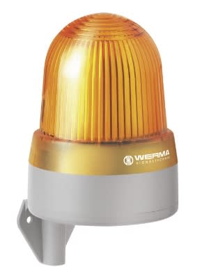 WERMA - Combiné Feu fixe & sirène 108dB - Série 432 - 10-48VAC/DC - Orange - Mural