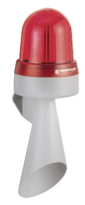 WERMA - Combiné Fixe/flash/EVS trompe 108dB - Série 435 - 10-48VAC/DC - Rouge - Mural