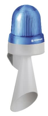 WERMA - Combine Fixe-flash-EVS trompe 108dB - Serie 435 - 24VAC-DC - Bleu - Mural