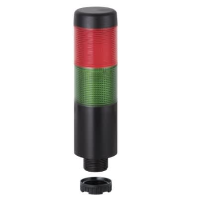 WERMA - Kompakt 37 - Col. lumineuse monobloc - 85dB - 12VAC/DC - Vert/Rouge